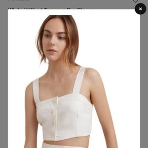 Wilfred/Aritzia white cropped top